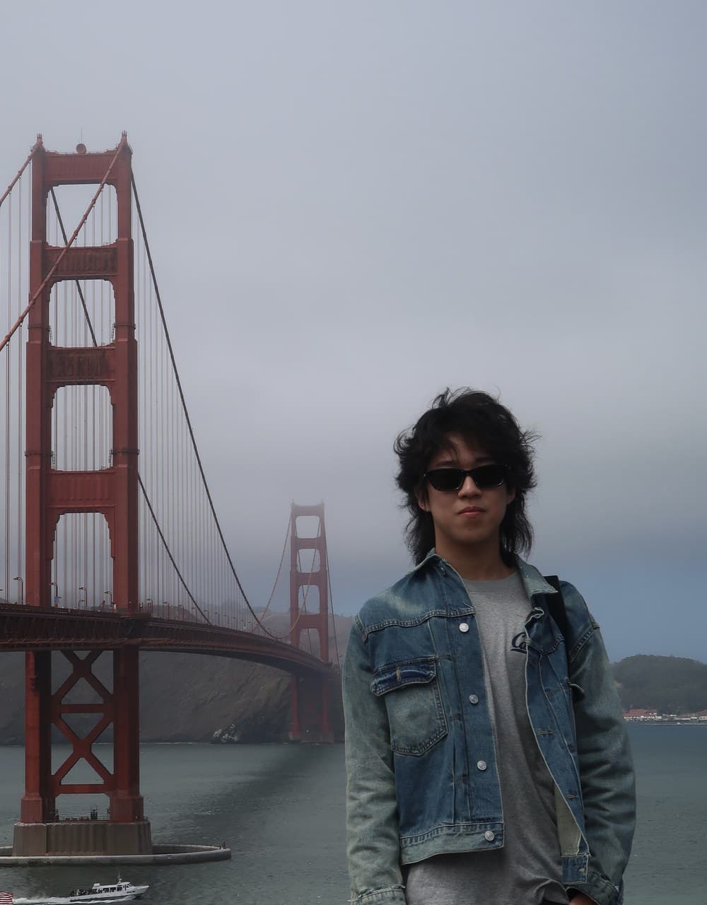 Jiace Zhao at the Golden Gate Bridge
